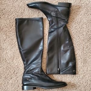 Cole Haan tall black leather boots